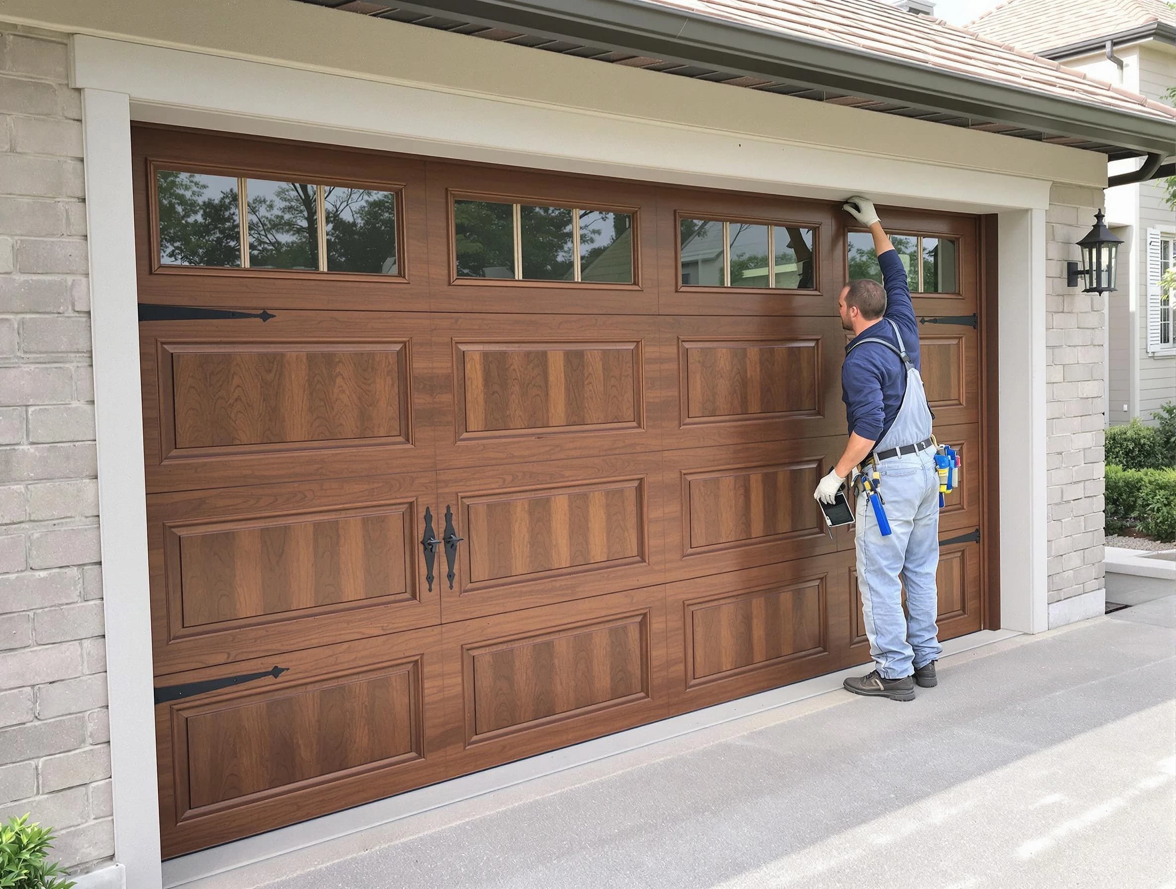 Custom garage door showcase by North Salt Lake Garage Door Repair in North Salt Lake