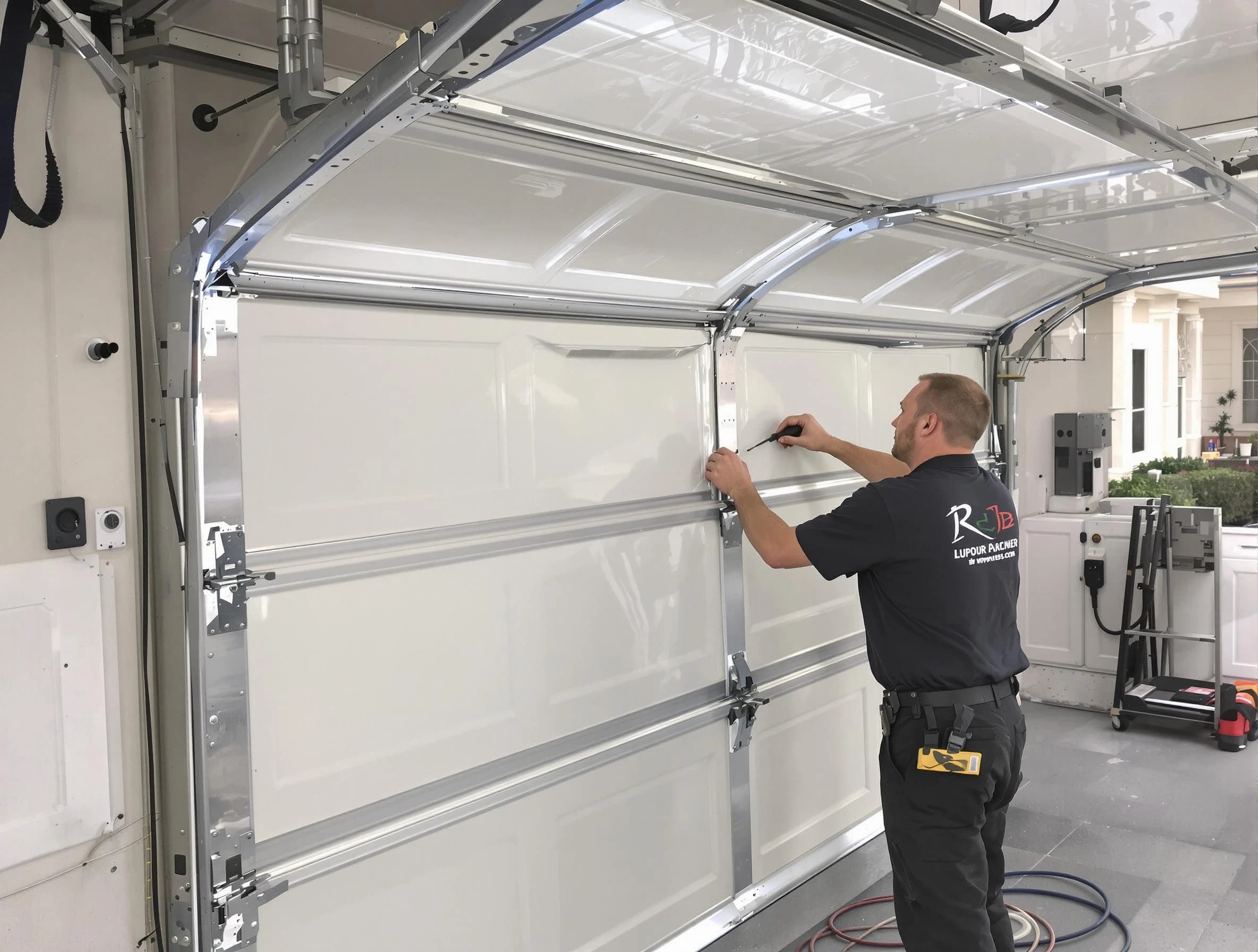 North Salt Lake Garage Door Repair professional performing panel repair in North Salt Lake