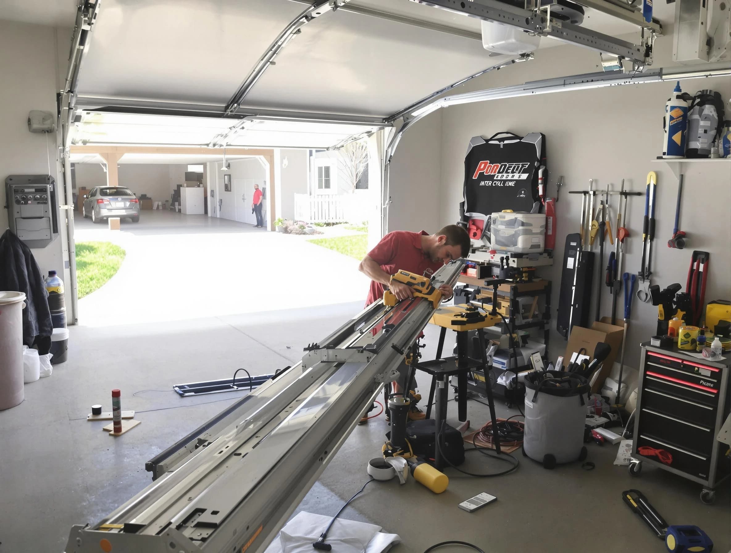 North Salt Lake Garage Door Repair expert performing track repair in North Salt Lake