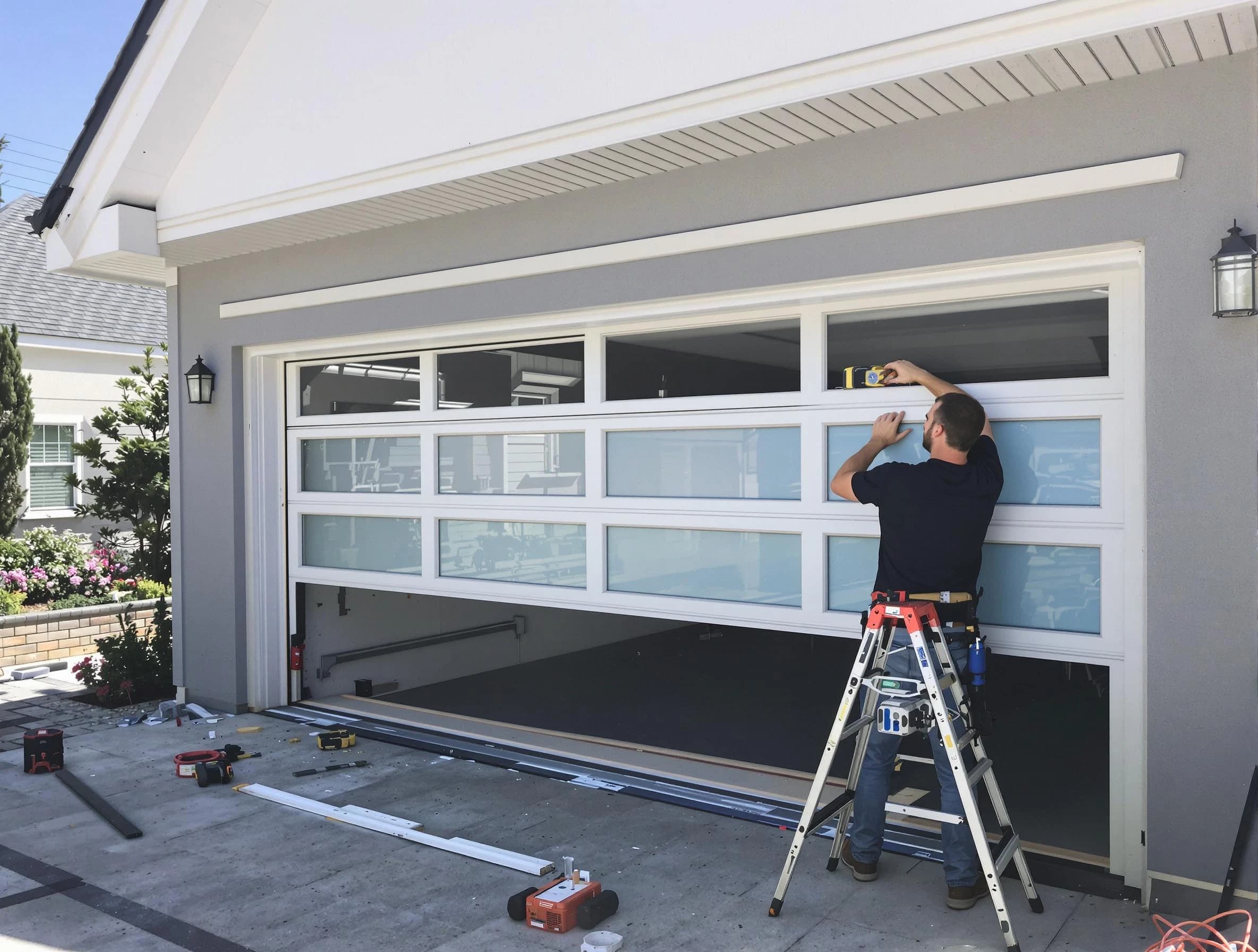 North Salt Lake Garage Door Repair team performing garage door replacement in North Salt Lake